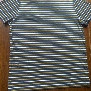 Blue white and yellow striped shirt brand new